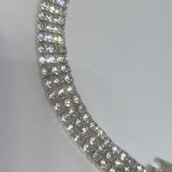 Y2k Sexy Baby Choker Necklace Old English Gangsta Rhinestone 90s Shiny Fashion 1 - Picture 6 of 6